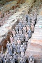 Exhibition of the famous Chinese Terracotta Army in Xian China Royalty Free Stock Photo